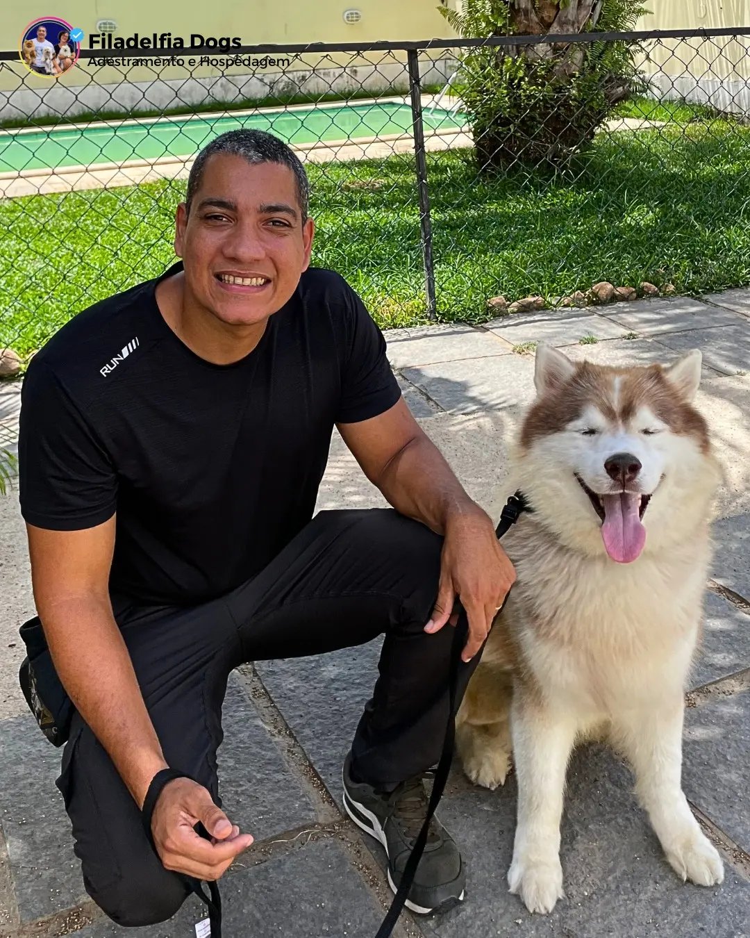 André Rosa treinando um cão